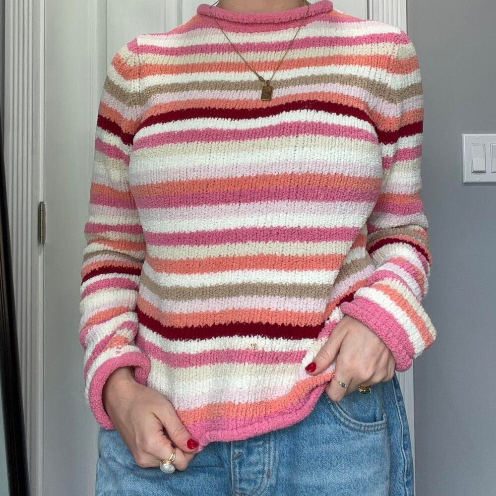 Pink stripped basic editions sweater